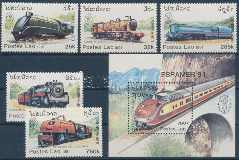 ESPAMER nemzetközi bélyegkiállítás sor + blokk, ESPAMER International Stamp Exhibition set + block