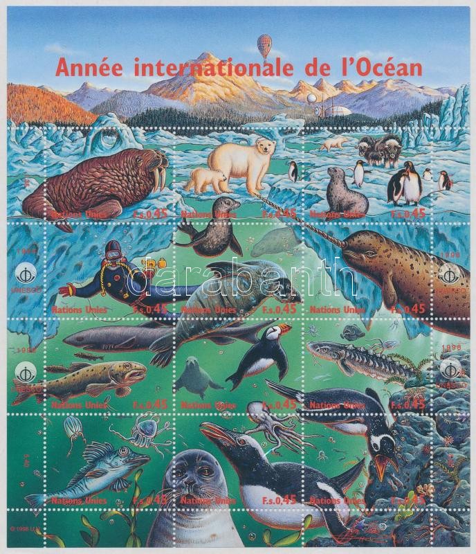 Nemzetközi Óceán év kisív, International Year of the Ocean minisheet