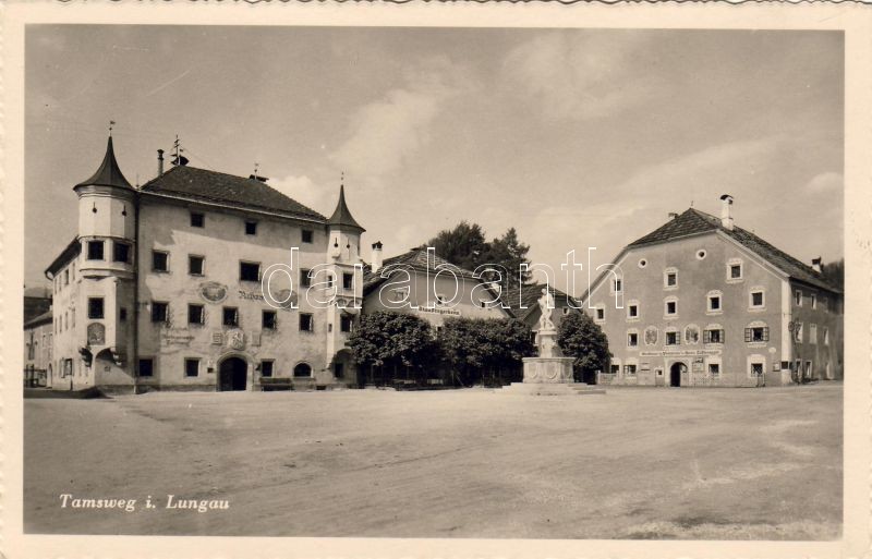 Tamsweg in Lungau Rathaus, Staudingerbräu, Hans Lüftenegger's Gasthaus, Tamsweg in Lungau Városháza, Lüftenegger fogadója, Tamsweg in Lungau town hall, brewery, Lüftenegger's hotel
