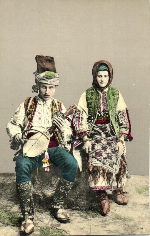 Bosnyák pár, folklór, Bosnian couple, folklore