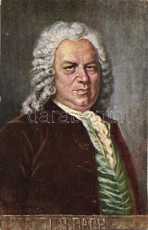 Bach, B.K.W.I. Serie 874/7. artist signed, Bach, B.K.W.I. Serie 874/7., művész aláírásával