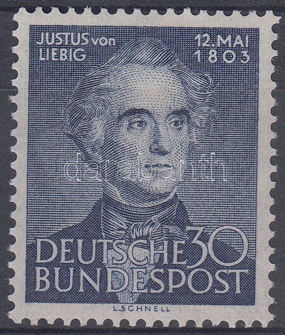 Justus von Liebig, kémikus és természettudós születésének 150. évfordulója, 150th anniversary of Justus von Liebig, a chemist and scientist