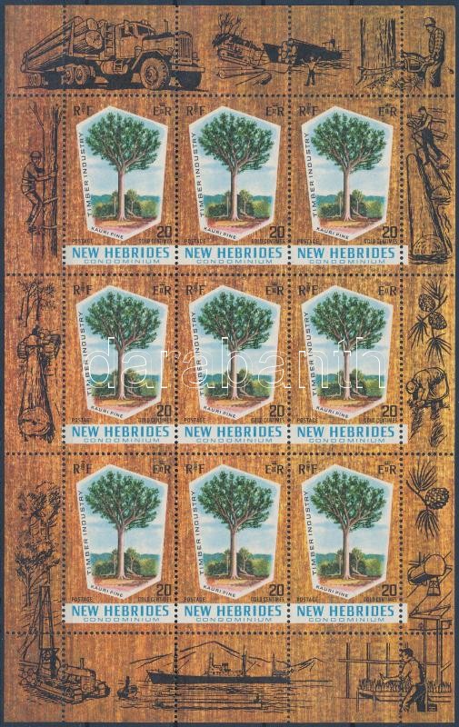 Kauri fenyő kisív (angol kiadás), Kauri Pine minisheet (English edition)