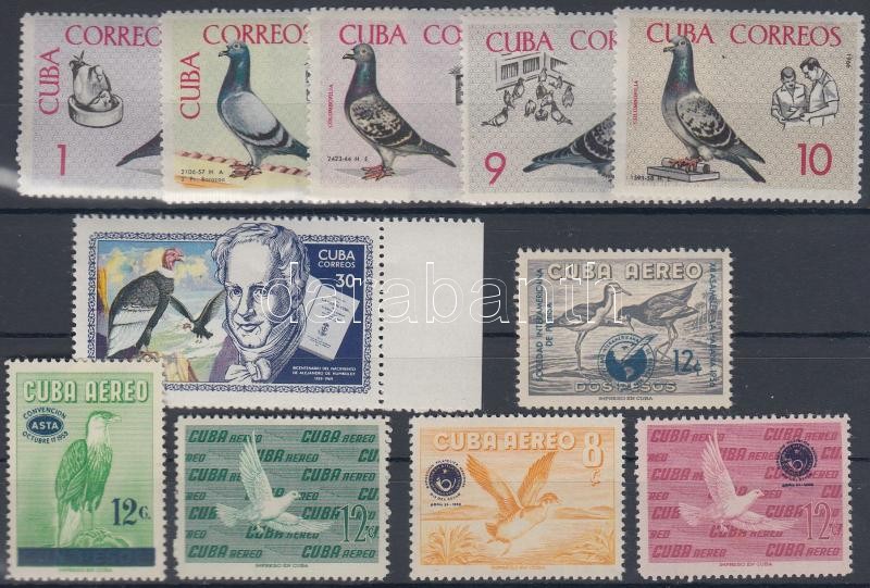 1956-1969 Birds motive 11 stamps, 1956-1969 Madarak motívum 11 db bélyeg