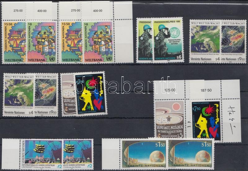 1989-1990 Human rights 18 diff. stamps, 1989-1990 Emberi jogok 18 db bélyeg