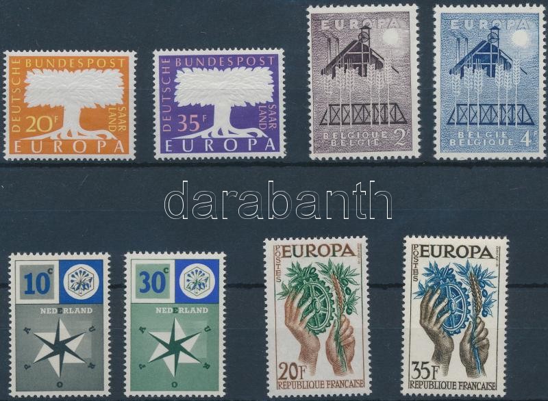 Európa CEPT  8 klf bélyeg, Europa CEPT 8 diff stamps