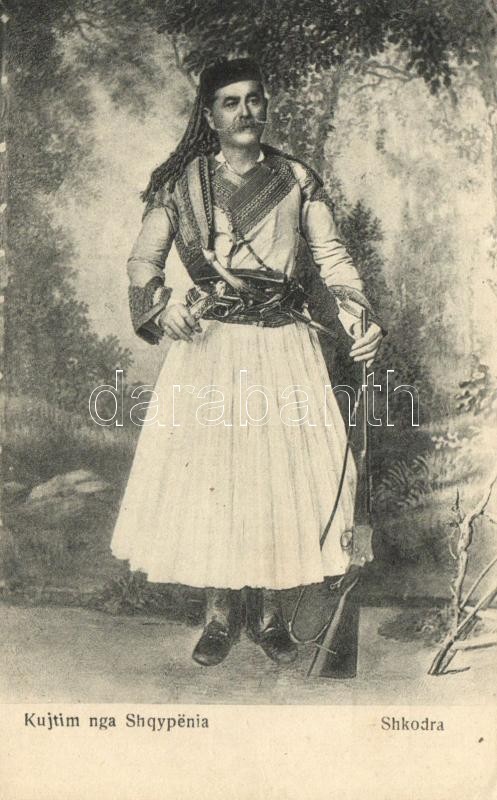 Shkodra, albán folklór, fegyveres, Kujtim nga Shqypenia / Albanian folklore from Shkoder (Shkodra), militant