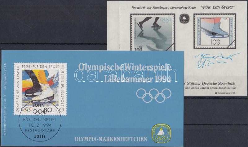 Téli Olimpia, Lillehammer bélyegfüzet, Winter Olympics, Lillehammer stamp booklet