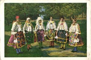 2 db régi folklór lap, Baranya megyei és mezőkövesdi népviselet / 2 old postcards, folklore