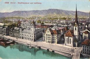 11 db RÉGI svájci városképes lap / 11 old Swiss town-view postcards