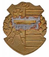 DN Kossuth címeres fém sapkajelvény T:2-