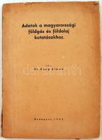 Papp SImon: Adatok a magyarországi földgáz és földolaj kutatásokhoz. Különnyomat a Földtani Közlöny 1942. LXXII. köt. 1-3. füzetéből. Bp., 1942. Kicsit szakadt papírkötésben, egyébként jó állapotban.