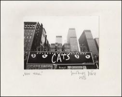 1983 Jankovszky György(1946-): New York, feliratozva, kartonra kasírozva, pecséttel jelzett, 15x10 cm