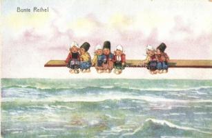 Dutch folklore, children - 2 old postcards
