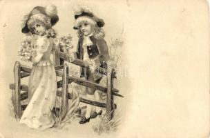 Baroque children couple litho (b)