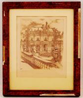 MA jelzéssel: Serenade. Rézkarc, papír, jelzett, üvegezett keretben, 23×17 cm