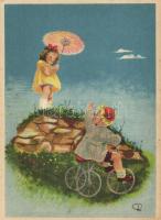 Children series - 6 old postcards