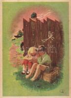 Children series - 6 old postcards