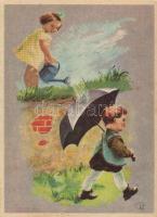 Children series - 6 old postcards