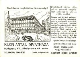 Budapest VII. Király utca 49. Klein Antal Divatháza, Teréz templom, autó, reklám (non pc)