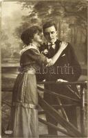 7 db RÉGI használatlan motívumlap; szerelmespárok sorozat / 7 old unused motive cards; romantic love...