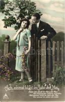 9 db RÉGI motívumlap; szerelmespárok sorozat / 9 old motive cards; romantic love couple series