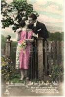 9 db RÉGI motívumlap; szerelmespárok sorozat / 9 old motive cards; romantic love couple series