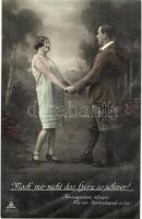 9 db RÉGI motívumlap; szerelmespárok sorozat / 9 old motive cards; romantic love couple series