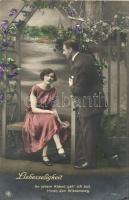 7 db RÉGI motívumlap; szerelmespárok sorozat / 7 old motive cards; romantic love couple series