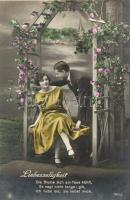 7 db RÉGI motívumlap; szerelmespárok sorozat / 7 old motive cards; romantic love couple series