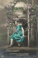 7 db RÉGI motívumlap; szerelmespárok sorozat / 7 old motive cards; romantic love couple series