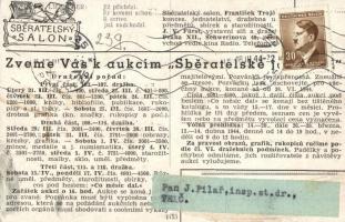 Lady, Sberatelsky Auction Salon advertisement on the backside