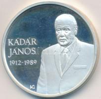 Kósa István (1953-) 1989. "Kádár János" Ag emlékérem (31.02g/0.925/38.6mm) T:PP