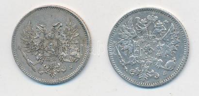 Finnország 1901-1917. 25p Ag (2x) T:2,2-
Finland 1901-1917. 25 Pennia Ag (2x) C:XF,VF