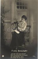 8 db RÉGI motívumlap; hölgyek / 8 old motive cards; lady