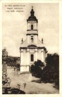 Szekszárd, az 1925-ben leégett katolikus templom (fa)