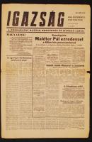 1956 Bp., 6 db különböző újság a forradalom híreivel október 31-től november 2-ig (Szabad Szó, Magya...