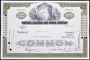 Amerikai Egyesült Államok/Pennsylvania 1952. "A Scranton-i Elektromos Művek" 100 részvénye...