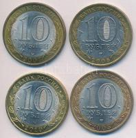 Oroszország 2005-2010. 10R (4xklf) T:1- Russia 2005-2010. 10 Rubles (4xdiff) T:AU