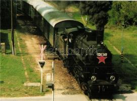 10 db MODERN motívum lap, vonat, gőzmozdony / 10 modern motive cards, train, locomotive