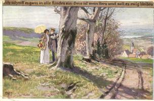 German folksongs s: Paul Hey - 3 old postcards