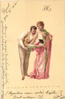 Romantic couple litho s: H.G.R.