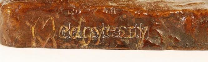 Medgyessy Ferenc (1881-1958): Turáni harcos. Bronz, jelzett, m:45 cm, 11,5×13 cm, s:7,56 kg