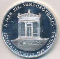 Gáti Gábor (1937-) / Szabó Géza (1939-) 1989. "MÉE XIX. Vándorgyűlése Sátoraljaújhely - Kazinczy Ferenc" Ag emlékérem (35,27g/0.835/43mm) T:PP