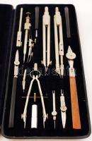 E.O. Richter Pracision eszközök, 2db, körzőkészlet és nagyításra kicsinyítésre alkalmas mérőeszköz, ...