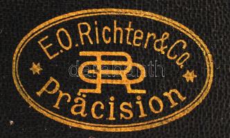 E.O. Richter Pracision eszközök, 2db, körzőkészlet és nagyításra kicsinyítésre alkalmas mérőeszköz, ...