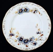 Zsolnay búzavirág mintás süteményes készlet, hibátlan, jelzett, 7 db /
Cake set in flawless conditio...