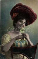 Lady with glass of champagne