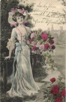 Lady with flowers