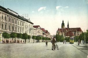 Kassa - 2 db régi városképes lap: Fő utca, Csermely kioszk, egyiken speciális bélyegzés / 2 old post...